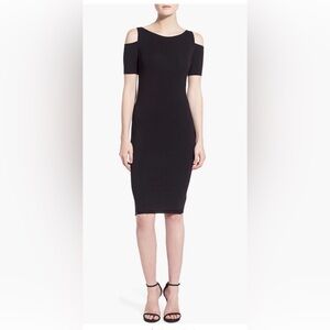 Cold shoulder body con dress
